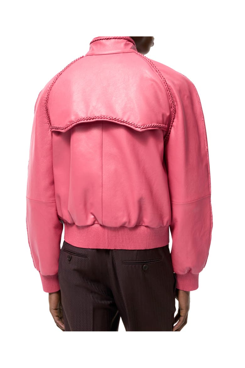 Leather Locksley Jacket, Alternate, color, Nougat pink