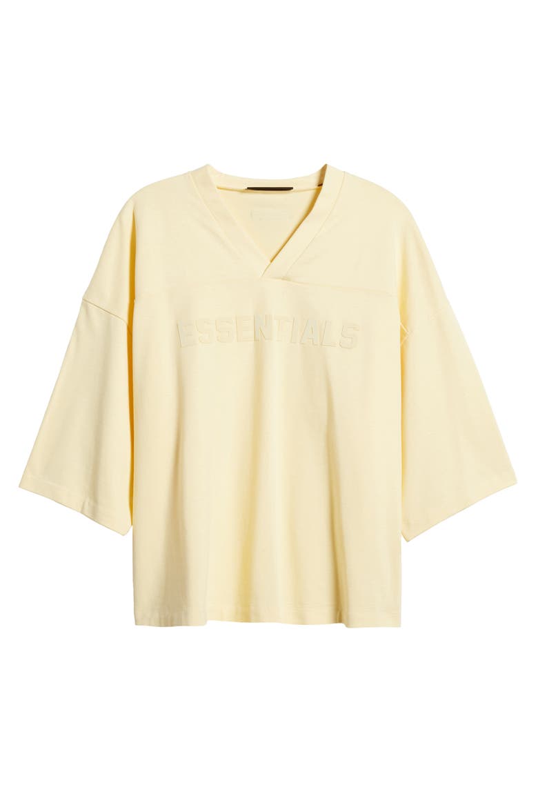 Football Oversize V-Neck Graphic T-Shirt, Alternate, color, GARDEN YELLOW
