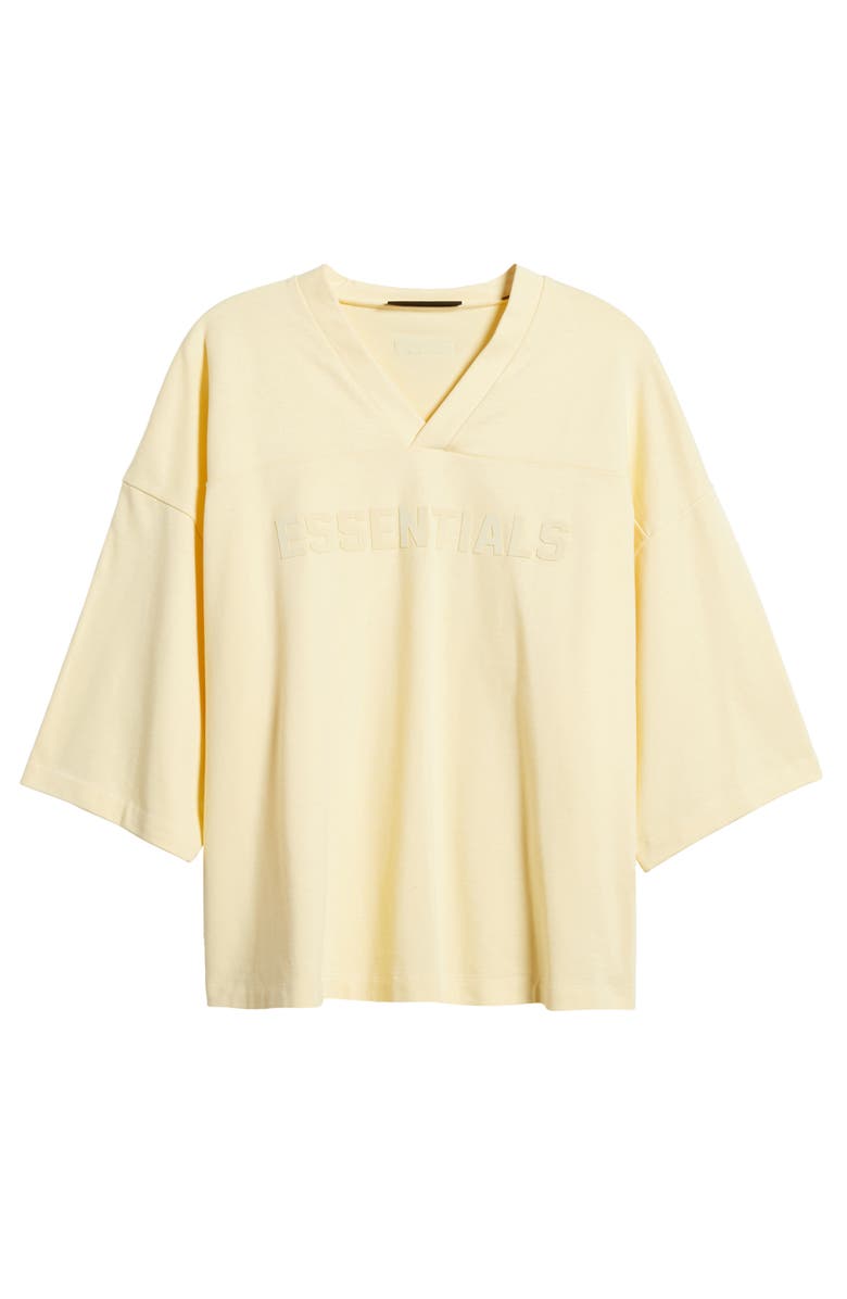 Fear of God Essentials Football Oversize V-Neck Graphic T-Shirt, Alternate, color, 