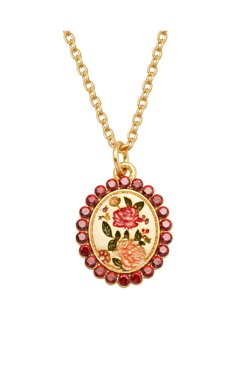 Eve Floral Necklace, Main, color, Gold