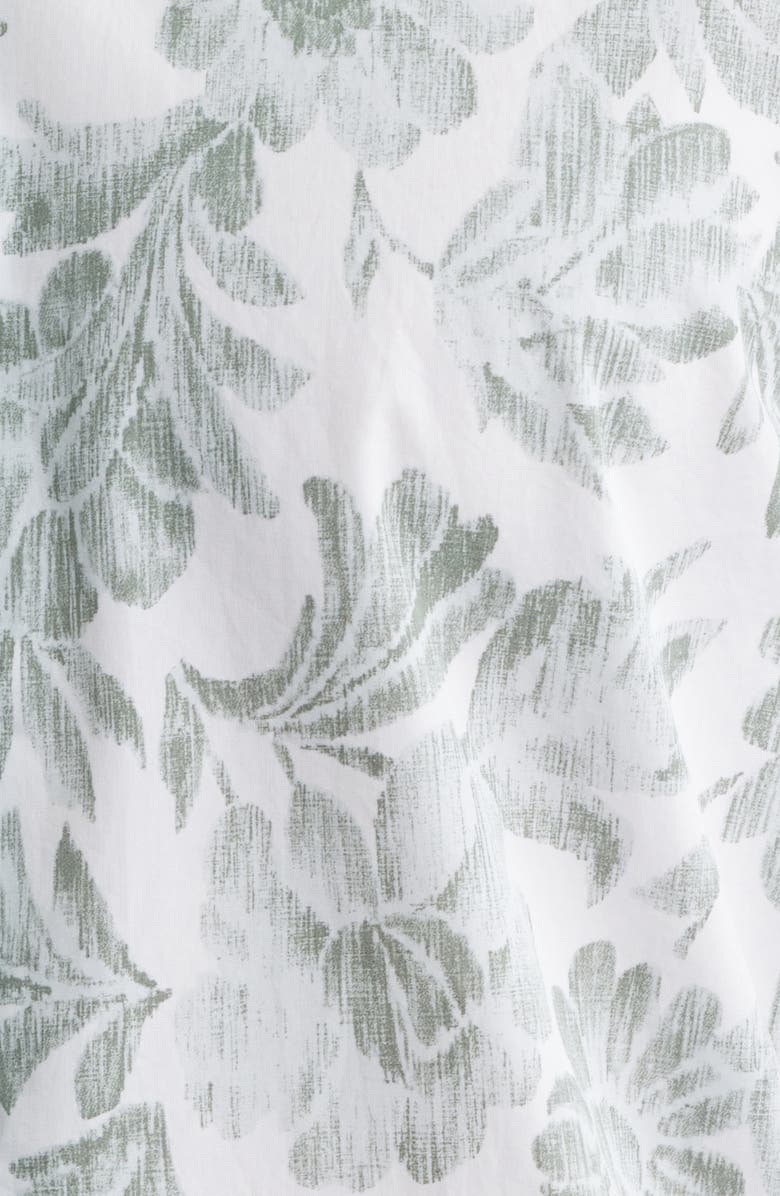 Robert Barakett Hogan Floral Short Sleeve Button-Up Shirt, Alternate, color, Light Green