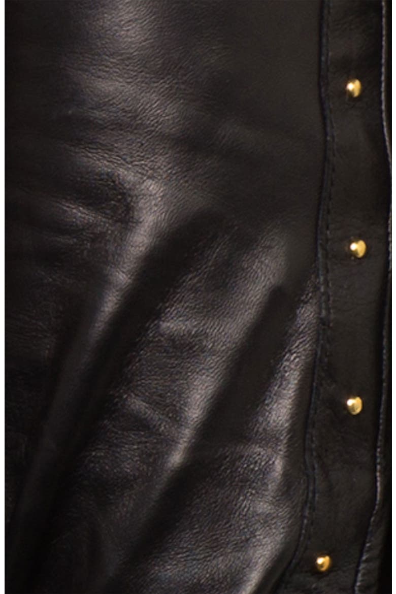 Opera Length Leather Gloves, Alternate, color, BLACK