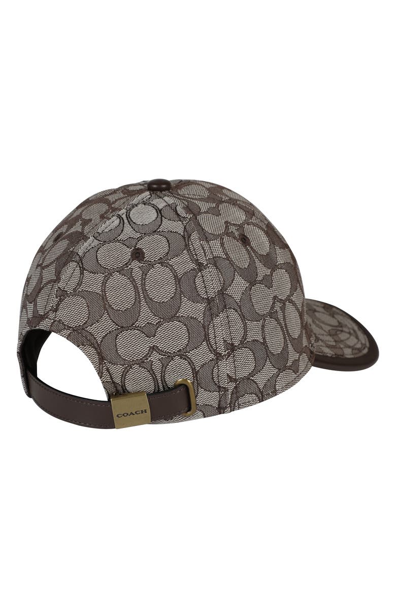 COACH Signature C Logo Jacquard Baseball Cap, Alternate, color, 