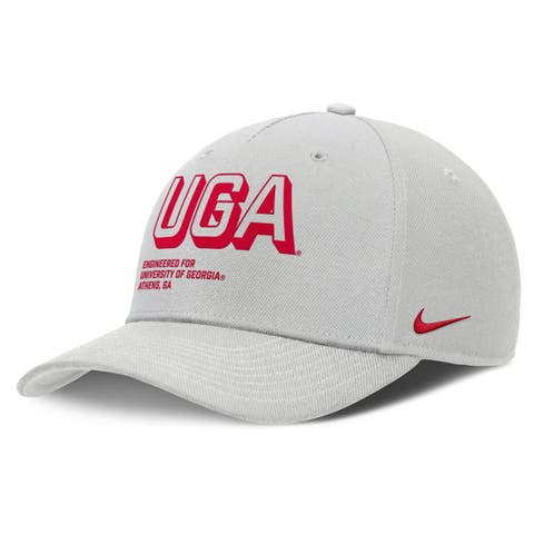 Men's Nike Gray Georgia Bulldogs 2025 Sideline Dust Pinched Rise Adjustable Hat