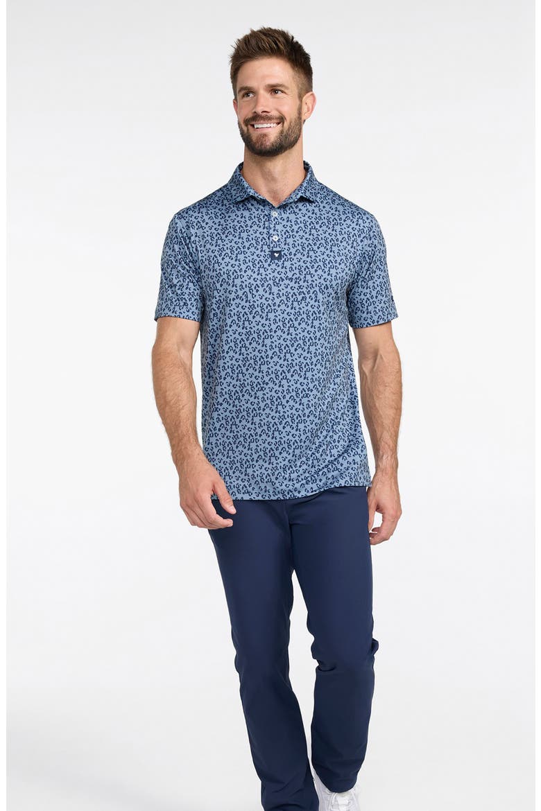 Cheetah Performance Polo, Alternate, color, CHEETAH - BLUE MIRAGE