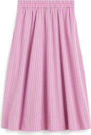 Madewell Circle Cotton Poplin Midi Skirt