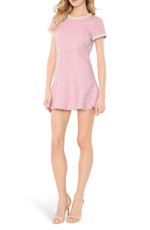 Brie Beaded Tweed Minidress