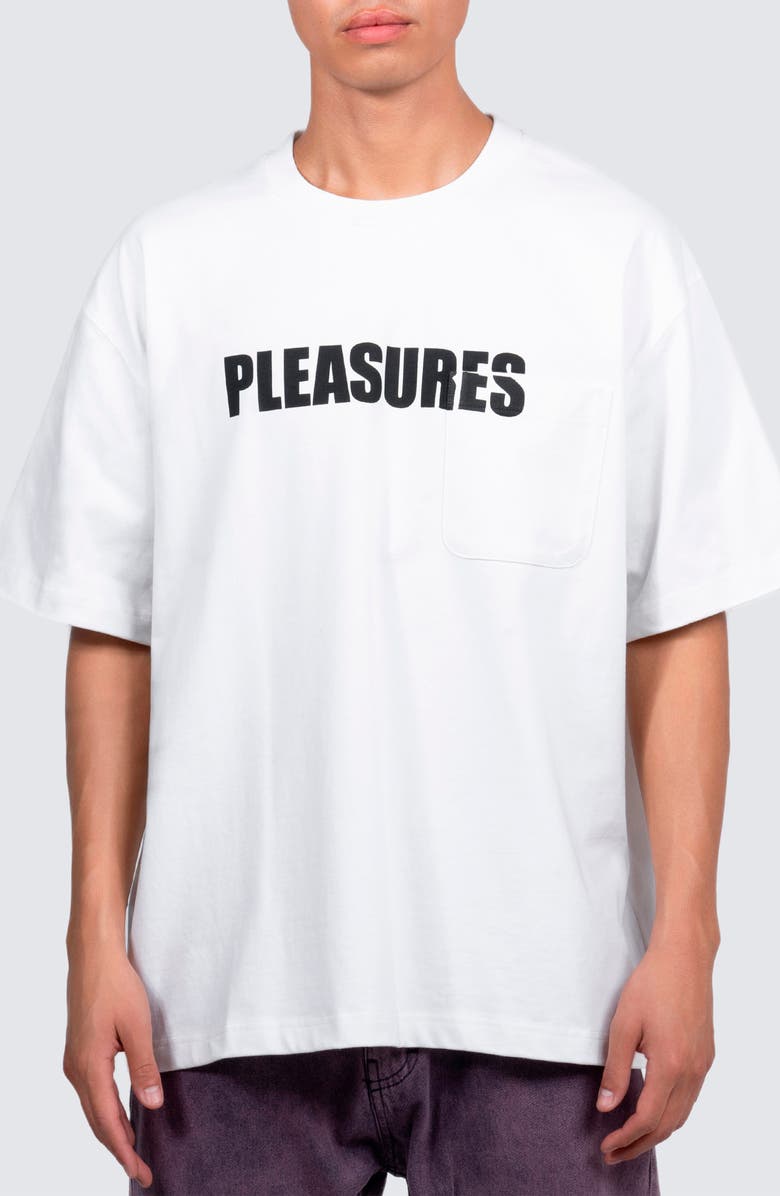 PLEASURES Impact Heavyweight Pocket Graphic T-Shirt, Main, color, 