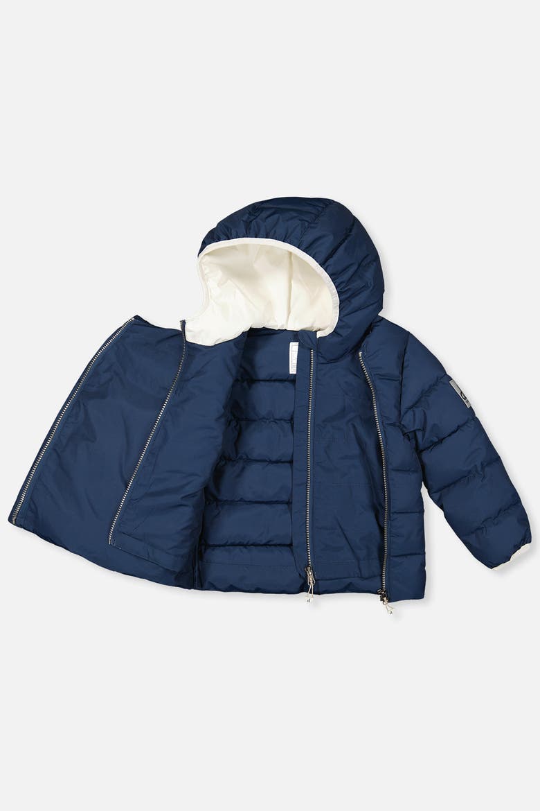 Quilted Hooded PrimaLoft Winter Jacket, Alternate, color, Dark Blue