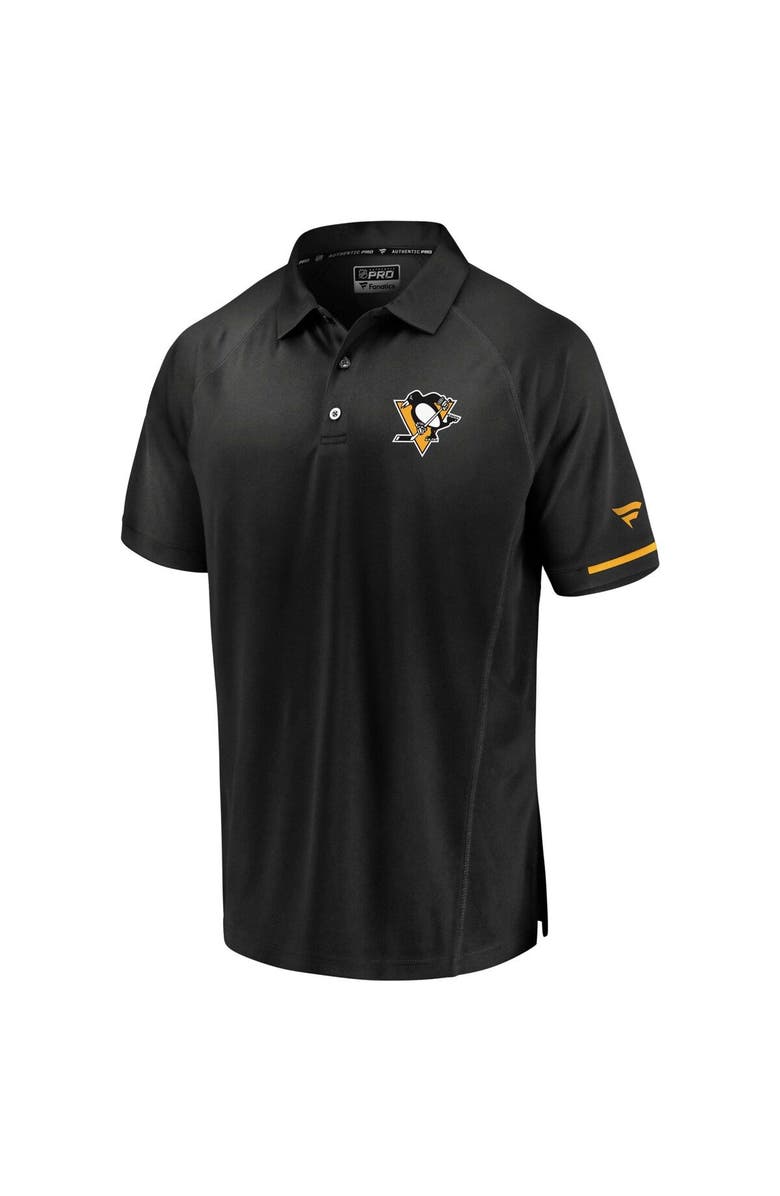 FANATICS Men's Fanatics Branded Black Pittsburgh Penguins Authentic Pro Rinkside Polo, Main, color, Black