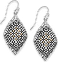 SAMUEL B. Two-Tone Rhombus Drop Earrings
