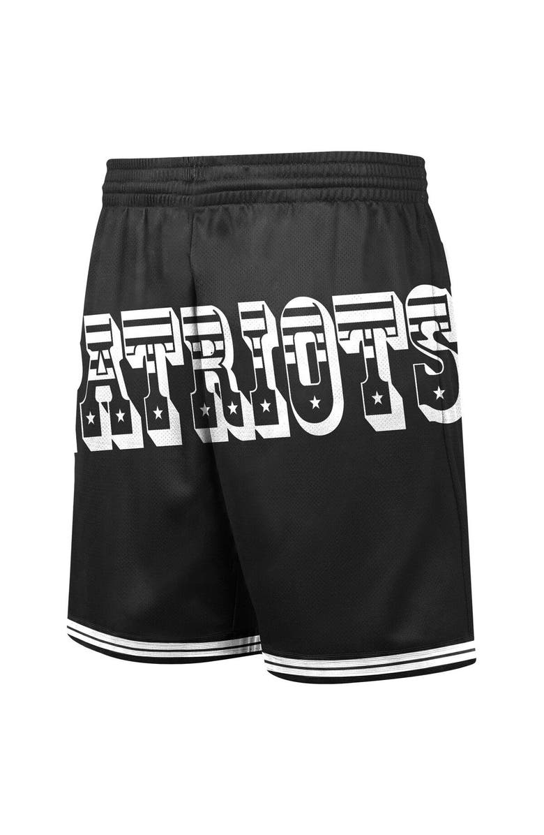 Mitchell & Ness Men's Mitchell & Ness Black New England Patriots Big Face 3.0 Fashion Shorts, Alternate, color, 
