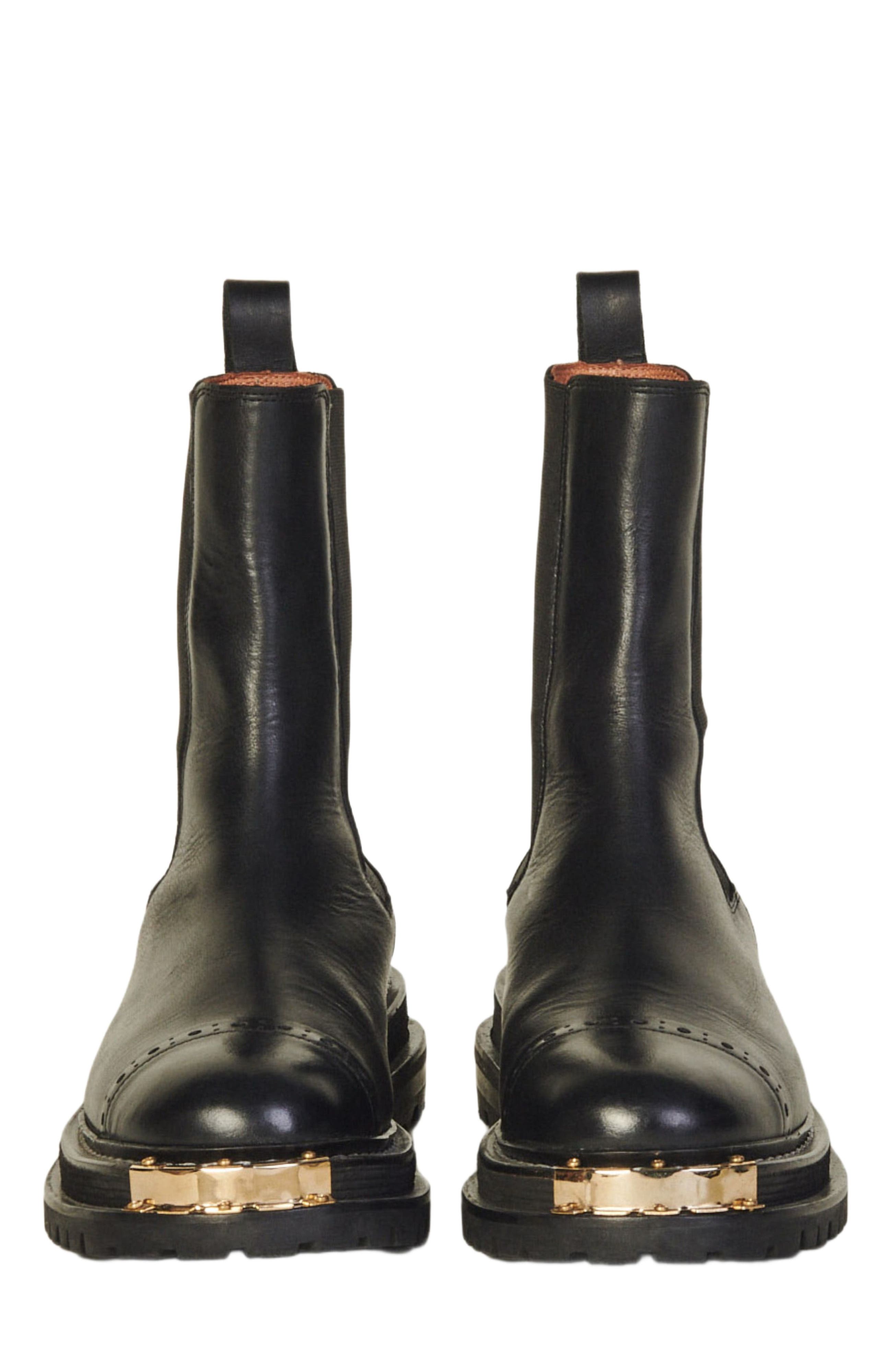 SANDRO Ankle boots with notched sole, Alternate, color, Black