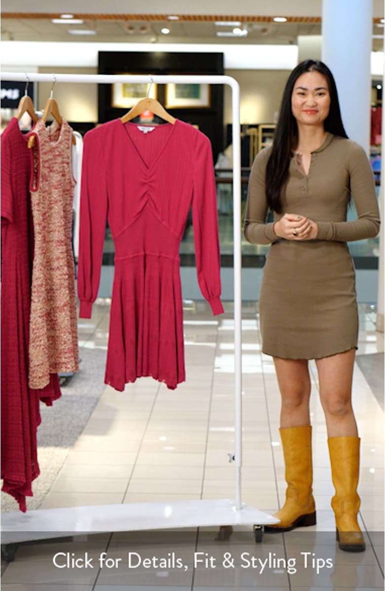 Long Sleeve Fit & Flare Minidress, sales video thumbnail