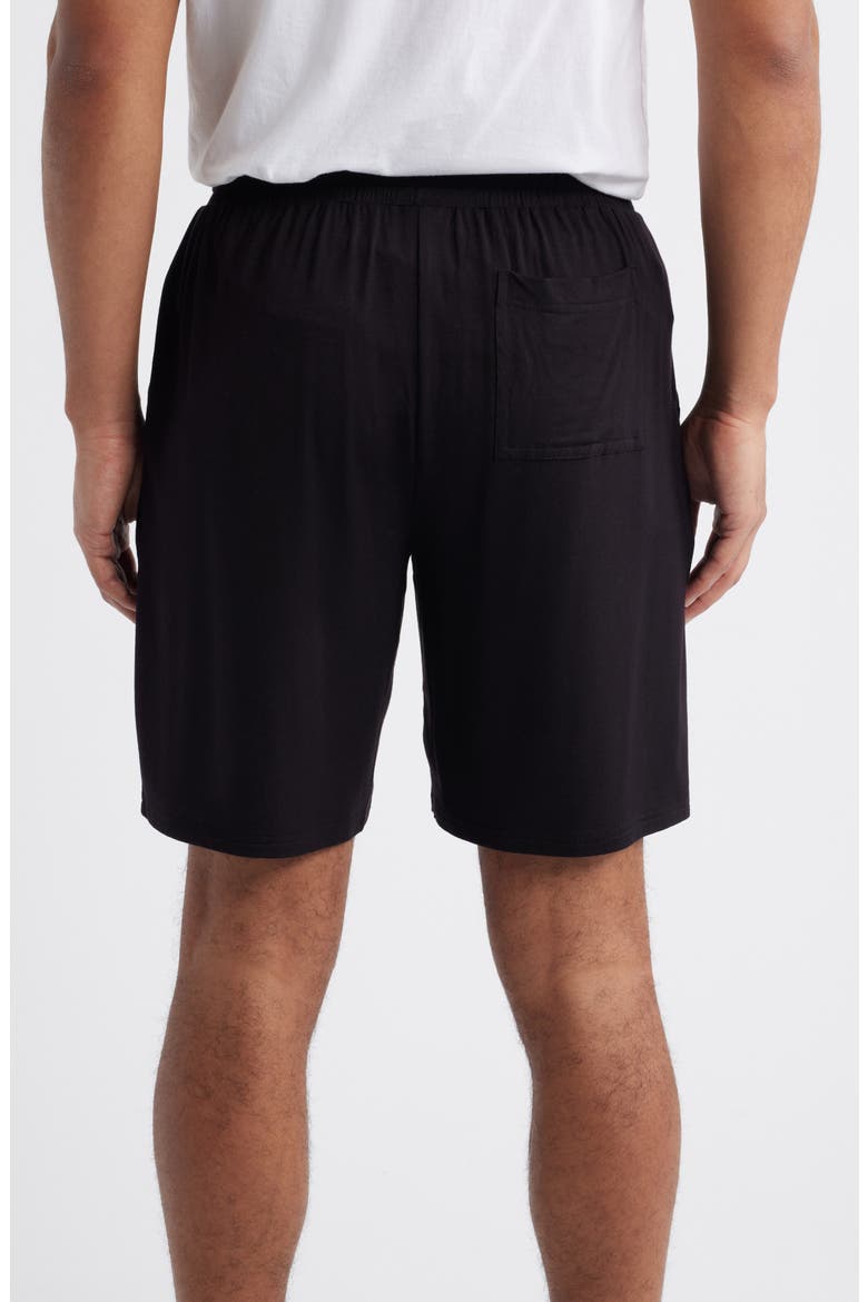 Moonlight Modal Blend Drawstring Lounge Shorts, Alternate, color, BLACK