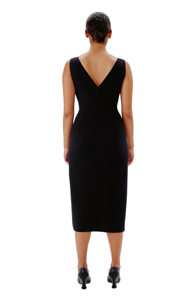 Another Tomorrow DOPPIO BOATNECK DRESS, Alternate, color, Black