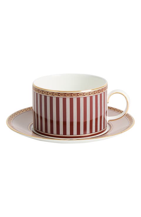 Splendour Bone China Teacup & Saucer Set