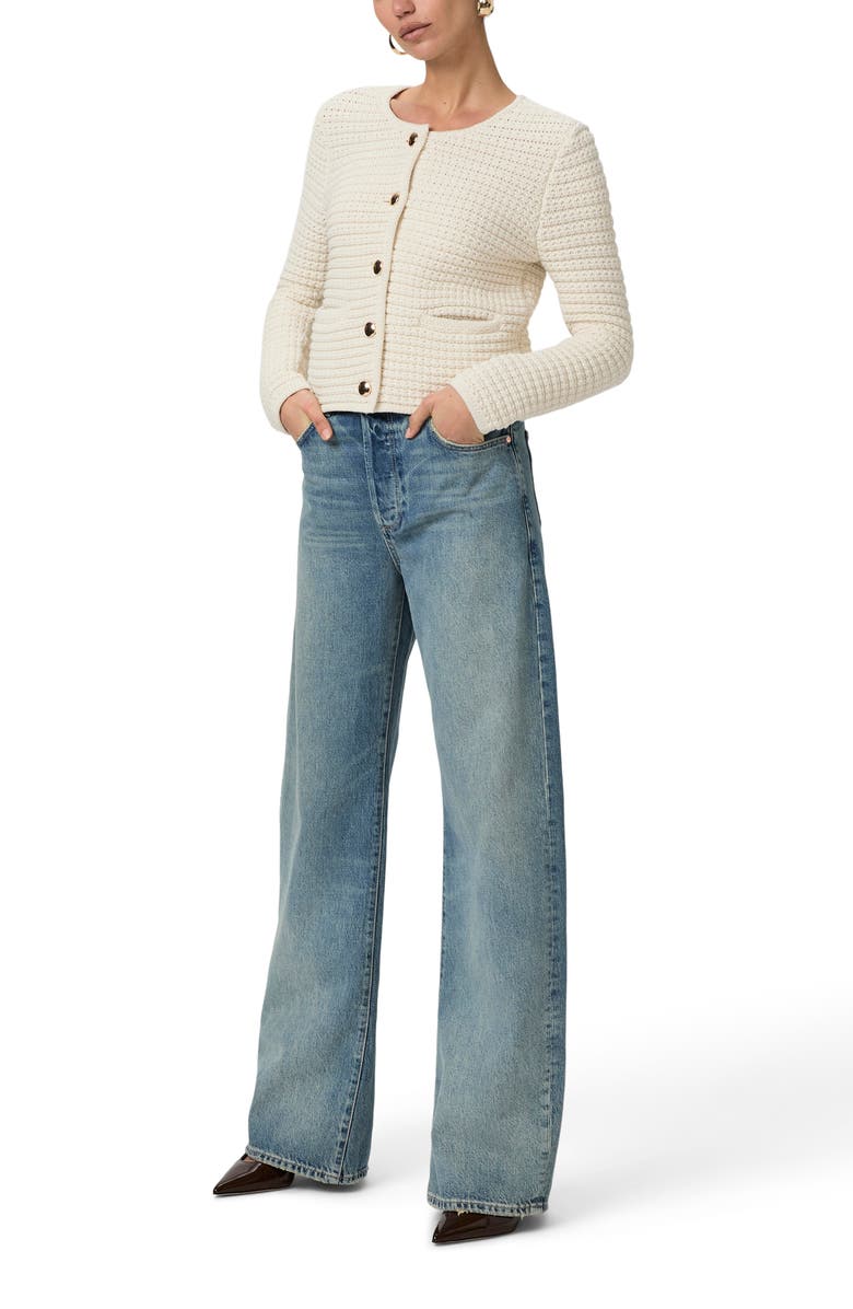 PAIGE Oberon Open Stitch Cardigan, Alternate, color, Ivory