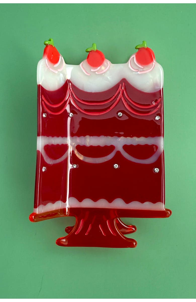 Centinelle Quinceanera Dark Cherry Cake Hair Claw, Alternate, color, Red