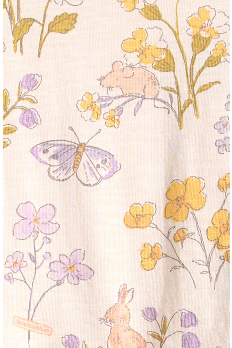 Kids' Ditsy Frill Floral Cotton T-Shirt, Alternate, color, NEUTRAL