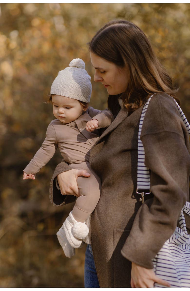 Pehr Essentials Organic Cotton Romper, Alternate, color, Portobello