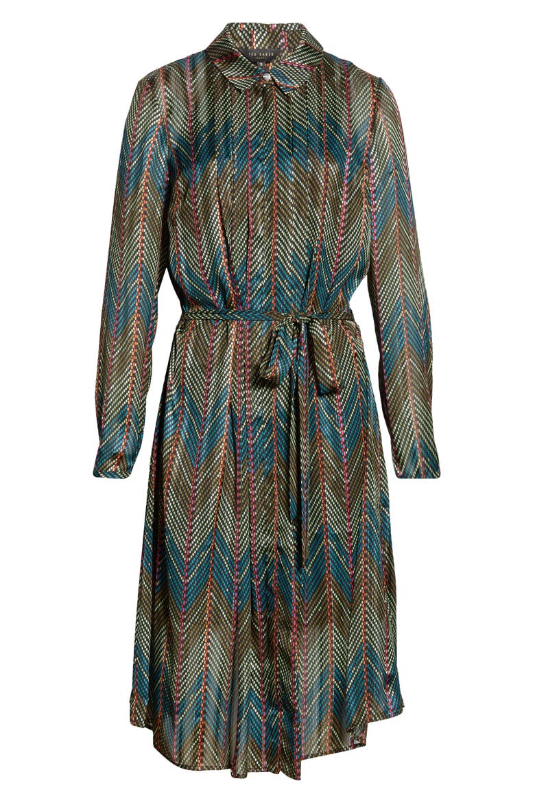 Saphy Shirt Dress, Alternate, color, KHAKI