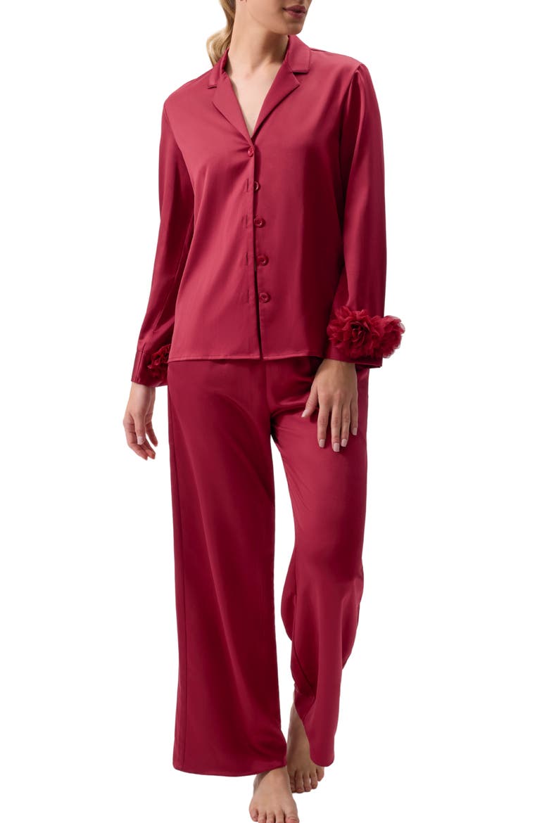 Sweetie Charmeuse Pajamas, Main, color, HOLLY