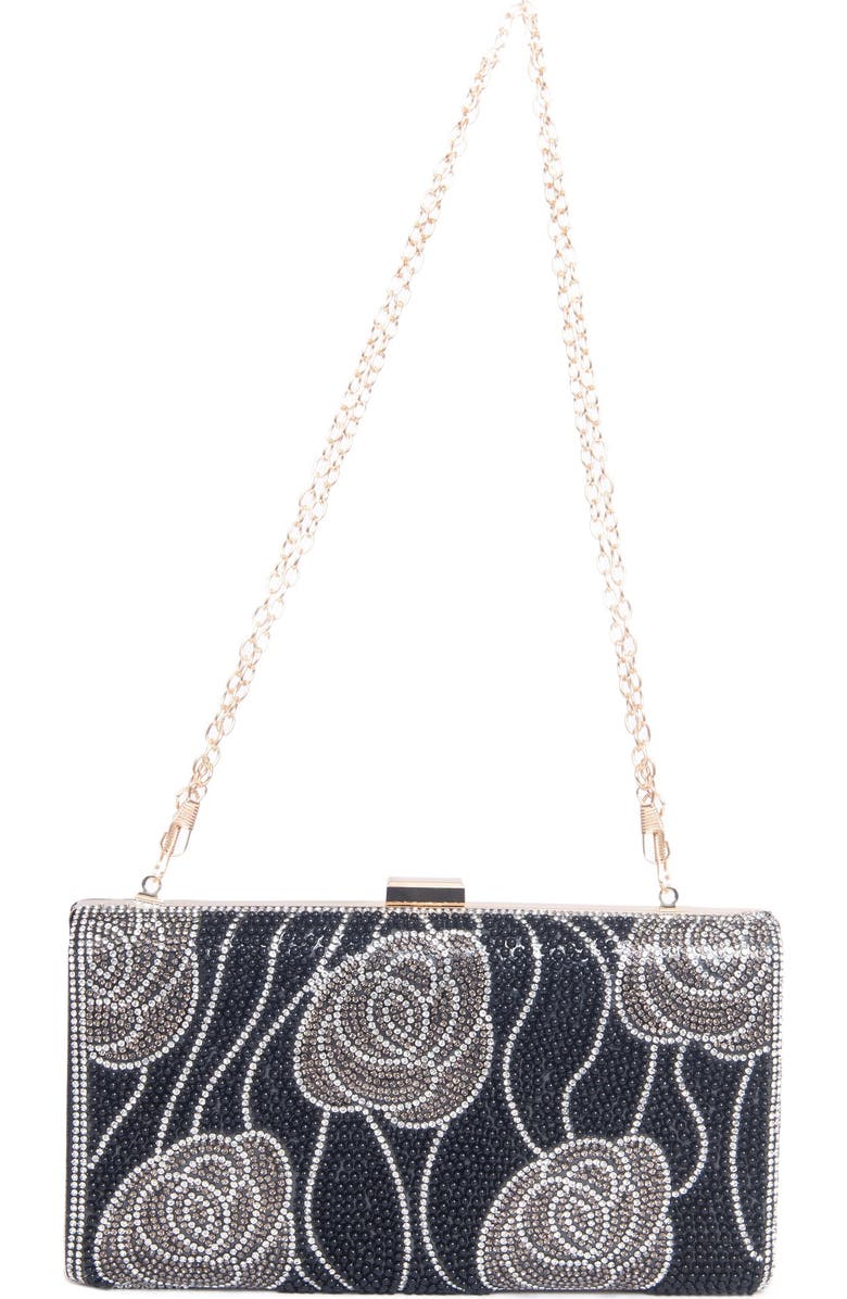 Lauren Lorraine Bouquet Clutch, Main, color, Black