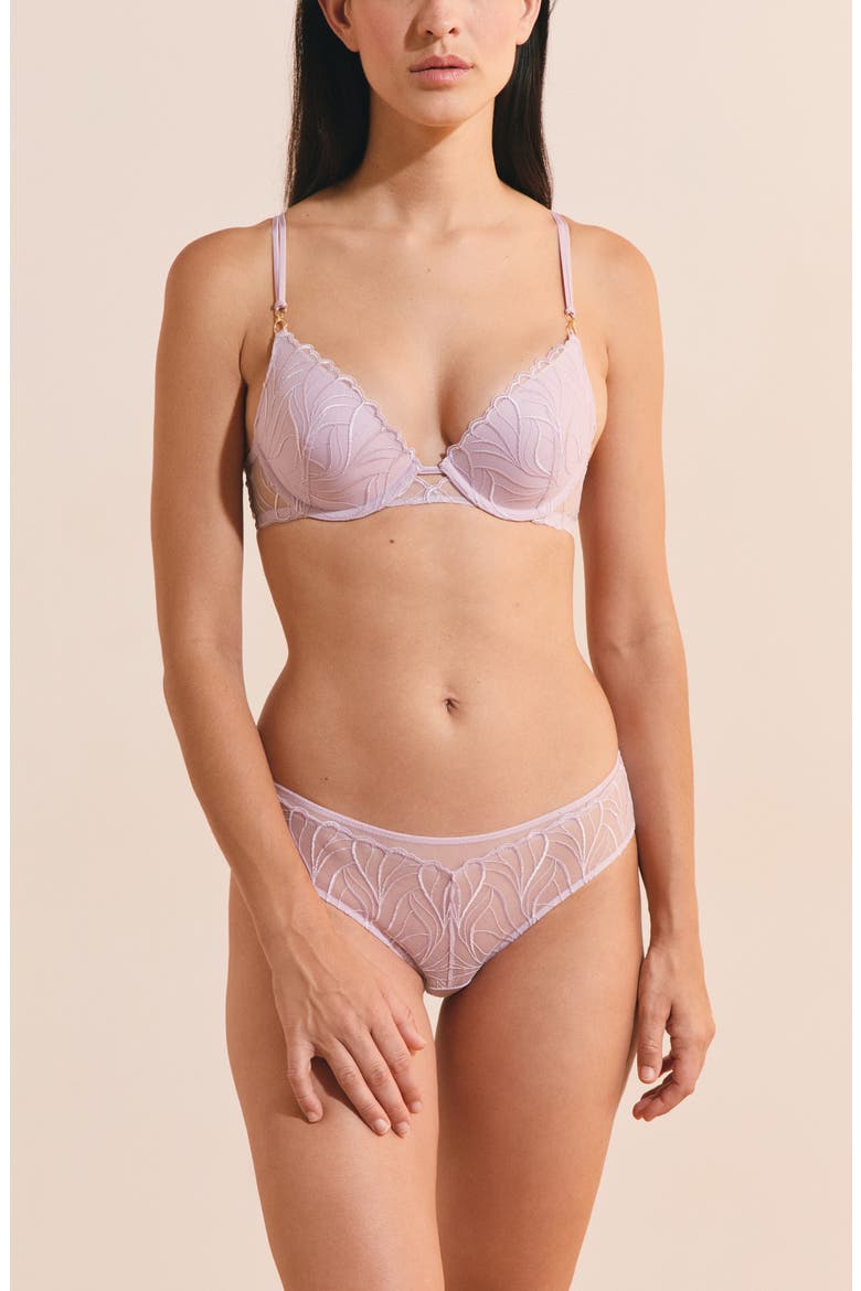 Envolee Lace & Satin Hipster Panties, Alternate, color, LILAC