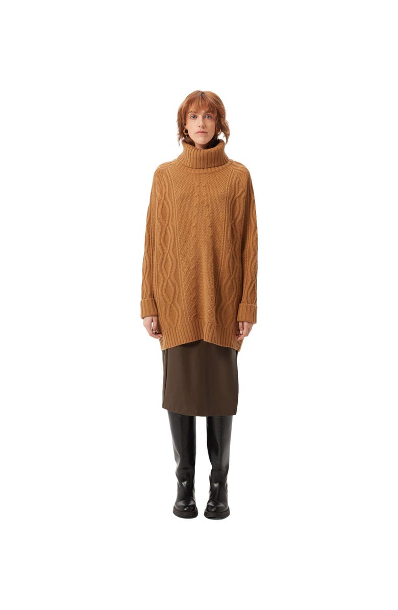 GOBI Mongolian Cashmere Multi-Stitch Cashmere Turtleneck, Main, color, 