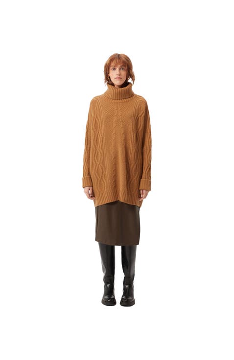 Multi-Stitch Cashmere Turtleneck