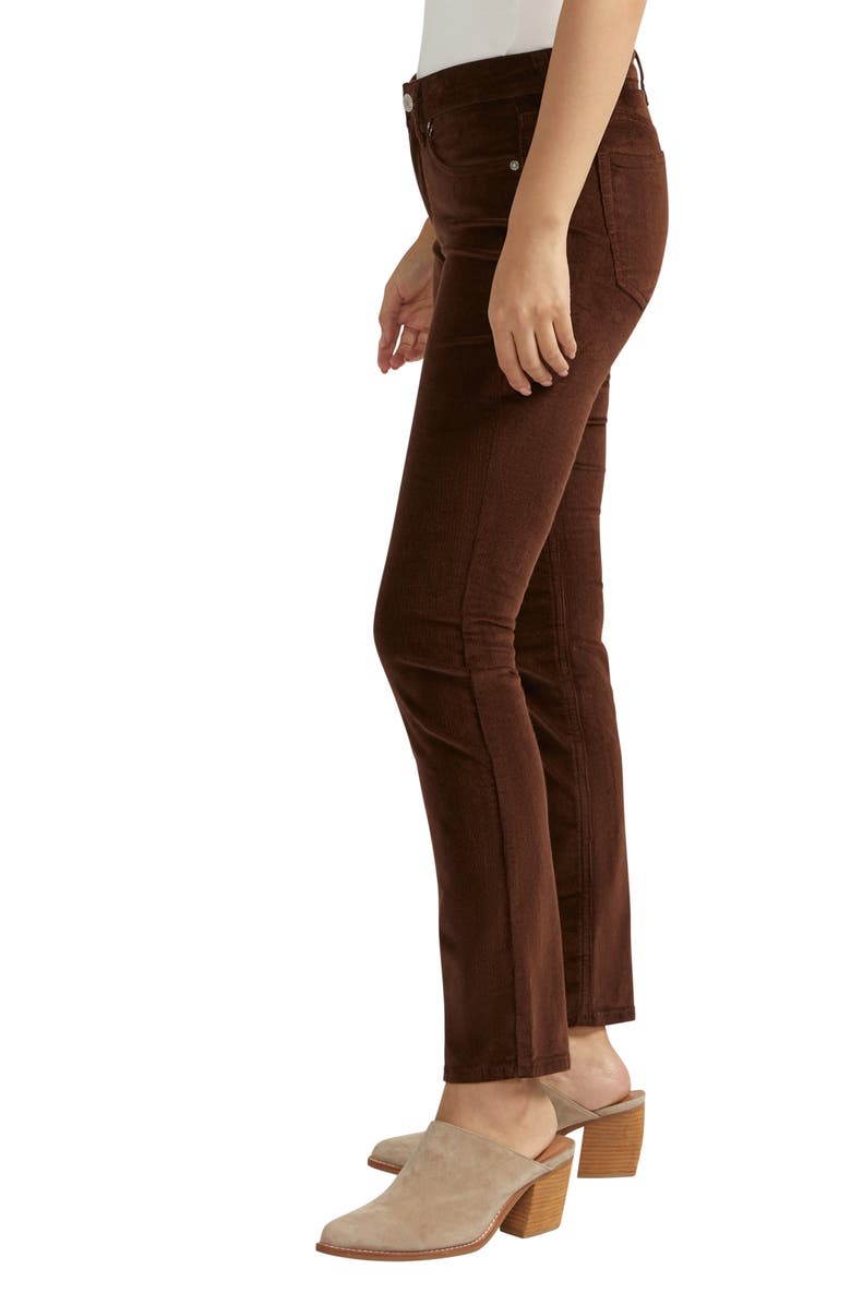 Silver Jeans Co. Suki Straight Leg Corduroy Pants, Alternate, color, Chocolate