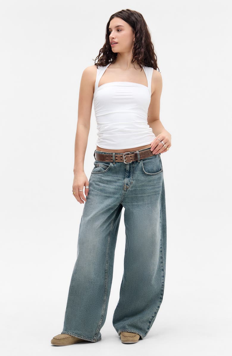 BDG Urban Outfitters Bailey Ruched Tank, Alternate, color, White