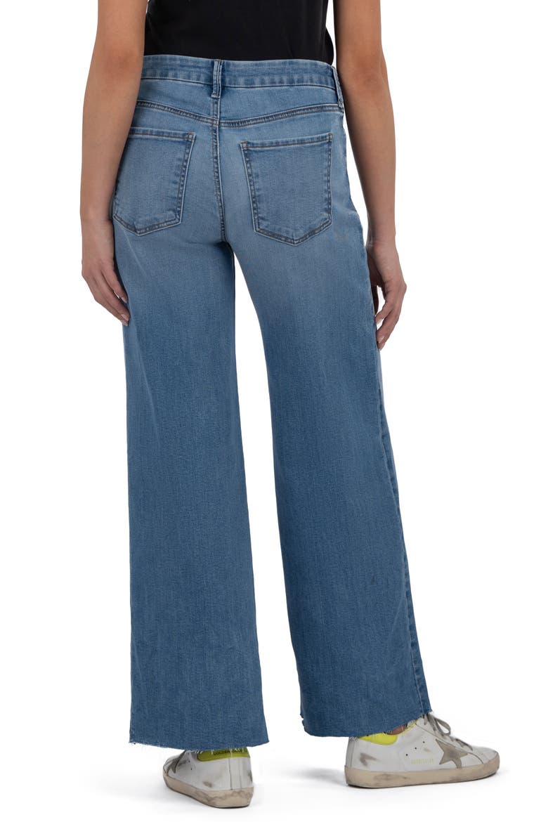 Meg High Waist Raw Hem Wide Leg Jeans, Alternate, color, HOLY