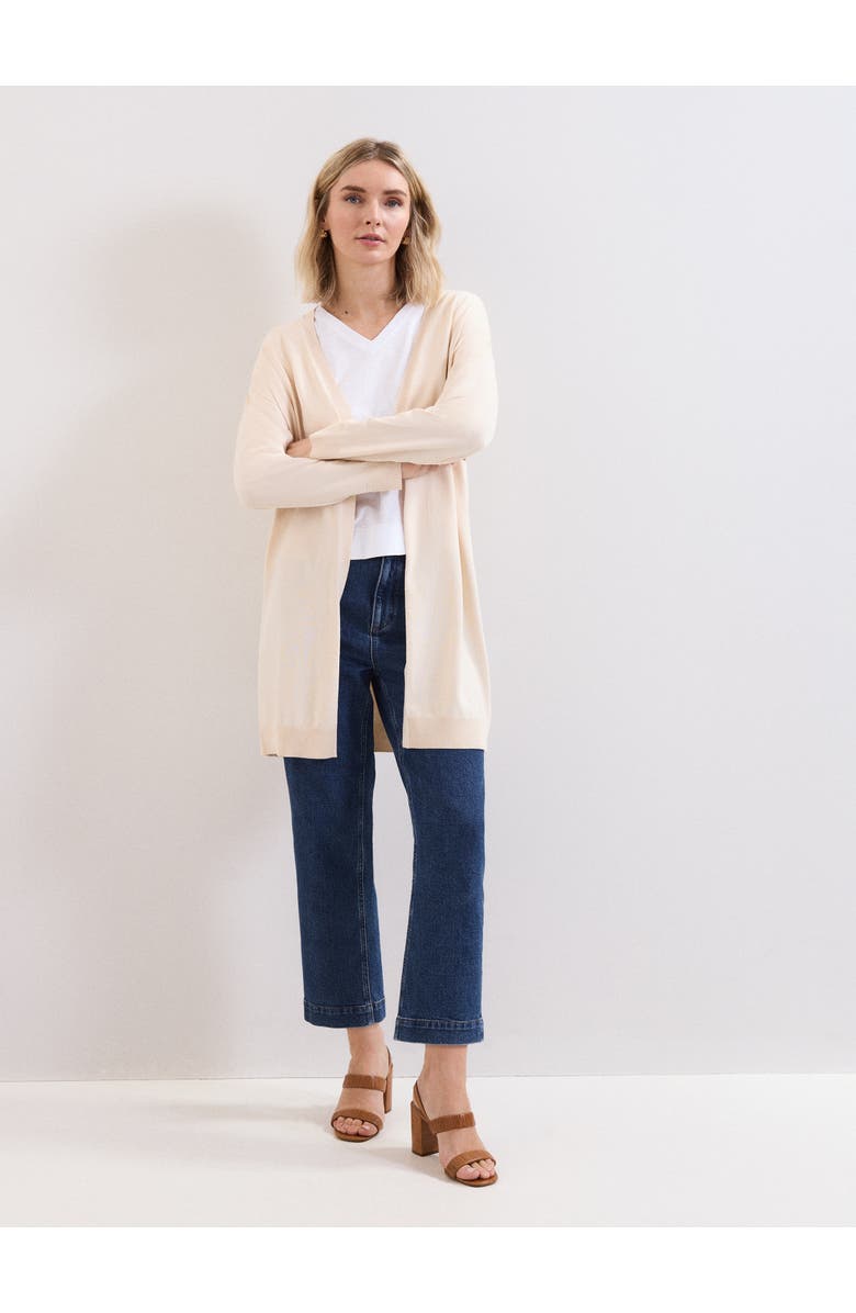 Phase Eight Sabrina Longline Open Front Cardigan, Alternate, color, Ivory