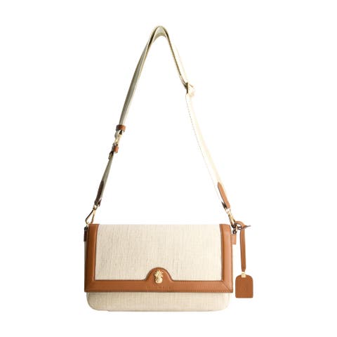 Lurex Linen Long Flap Crossbody