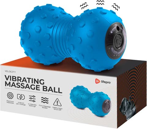 Velocity Vibrating Peanut Massage Ball  4Speed Deep Tissue Recovery Roller