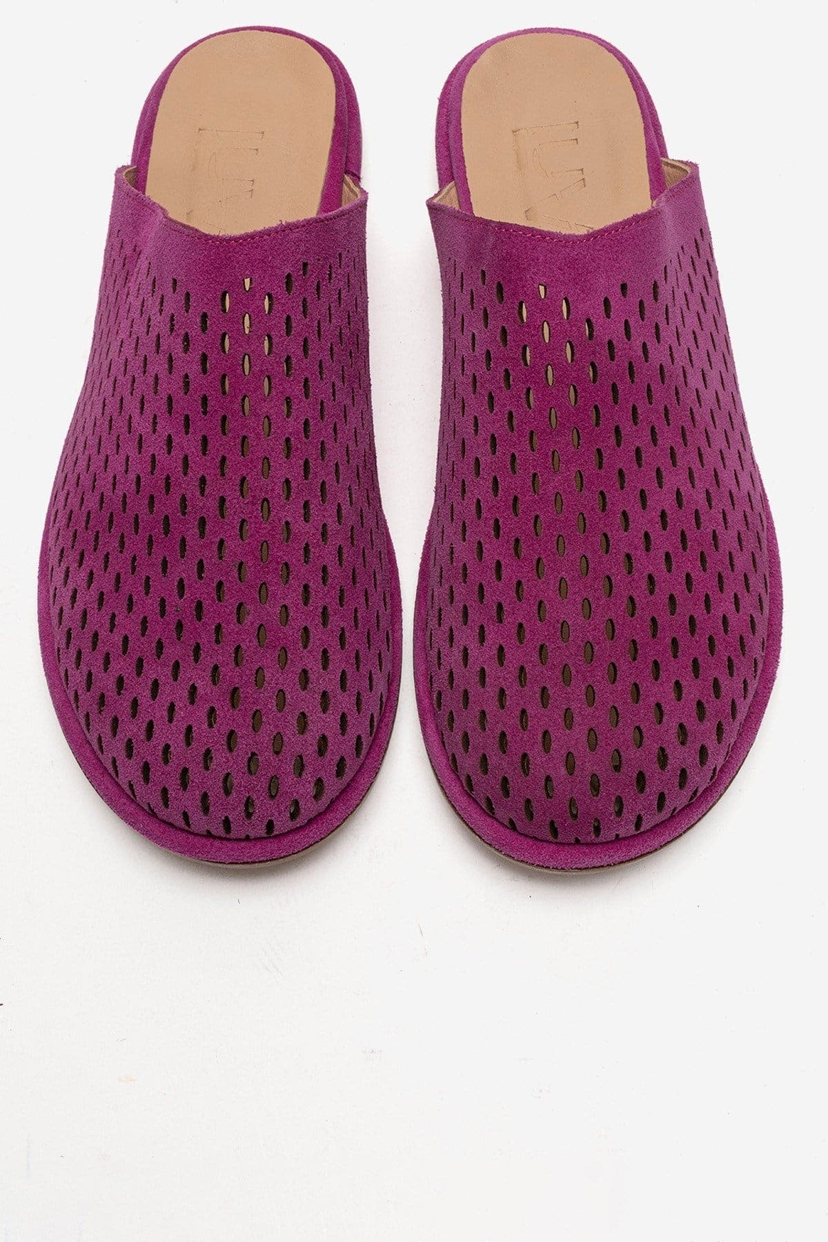 Melara Leather Slip On Mule, Alternate, color, Fuchsia Suede