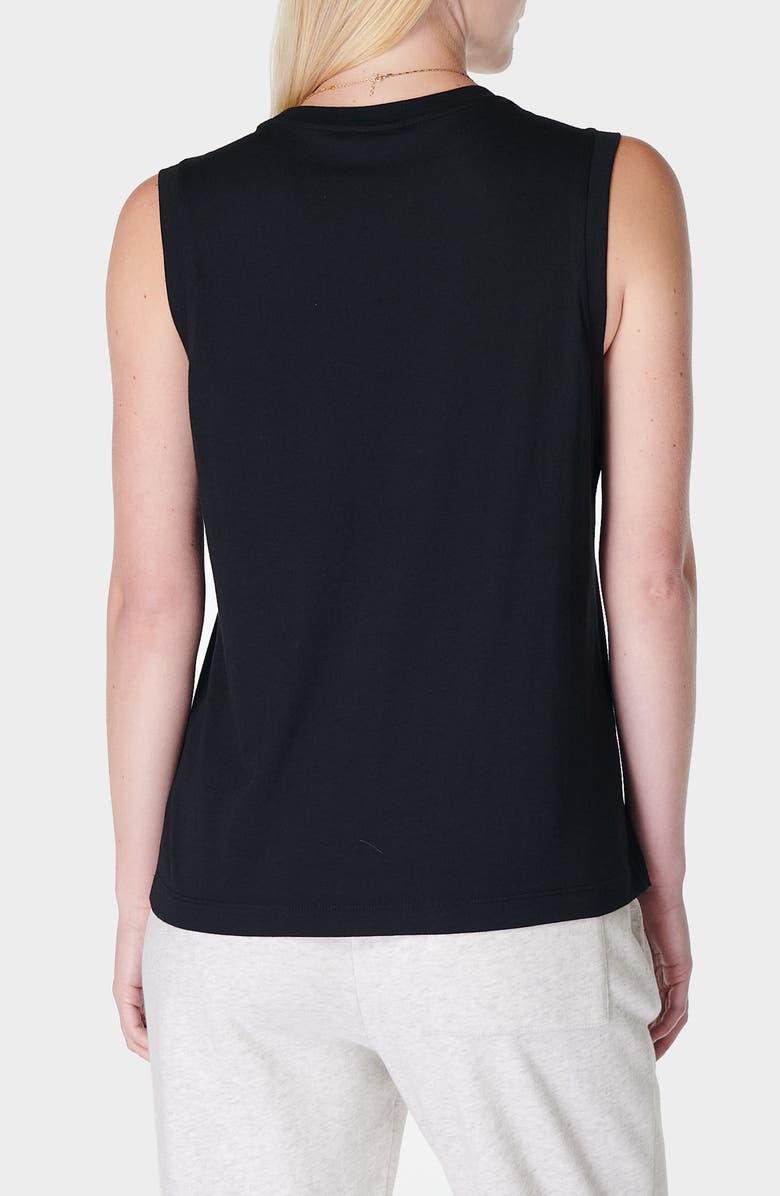 Sweaty Betty Essential Sleeveless T-Shirt, Alternate, color, Black