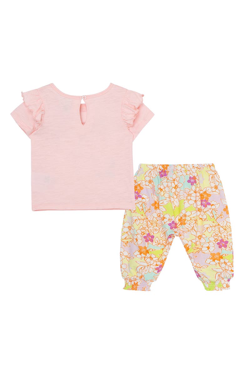 Peek Essentials Dragonfly Appliqué Shirt and Floral Pants Set, Alternate, color,