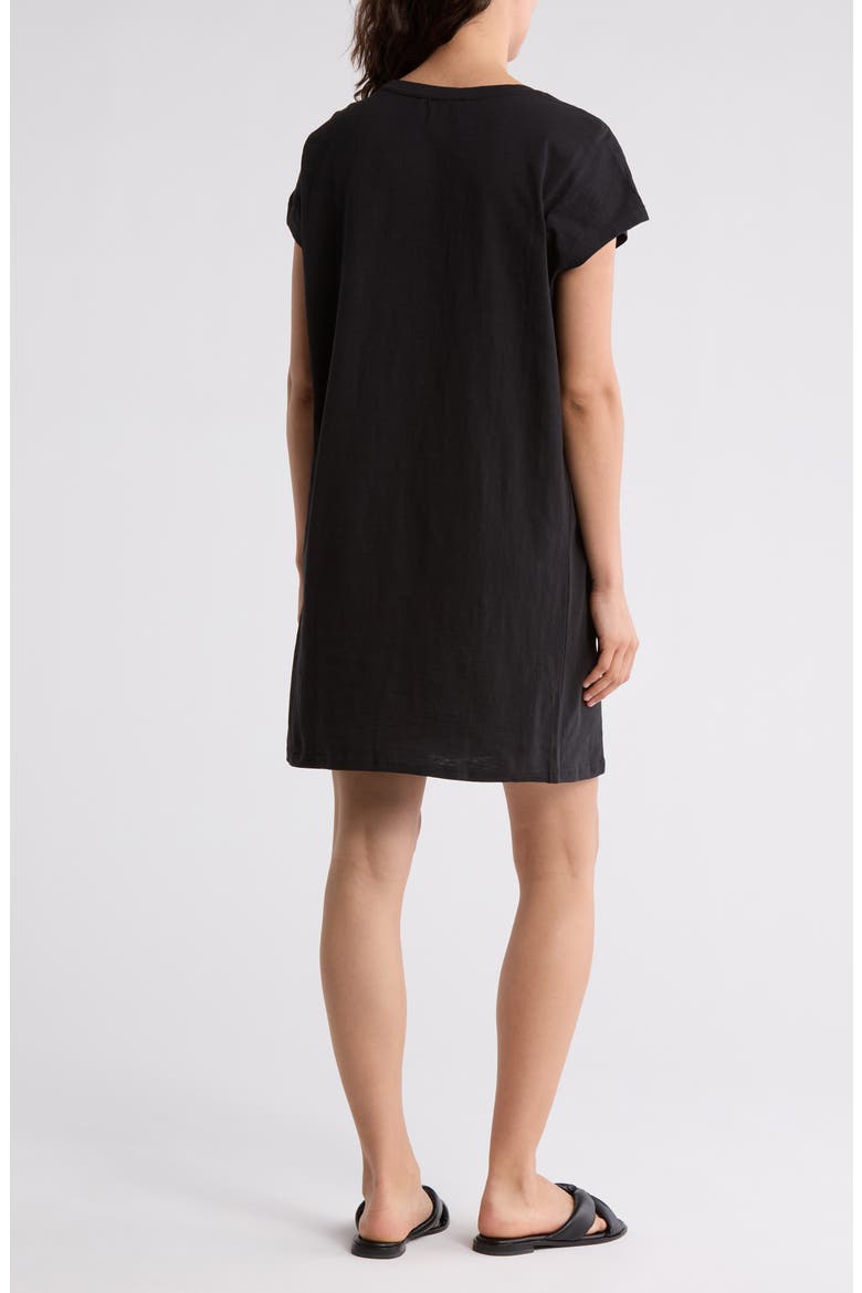 Arabella Slub Cotton Tunic T-Shirt, Alternate, color, BLACK