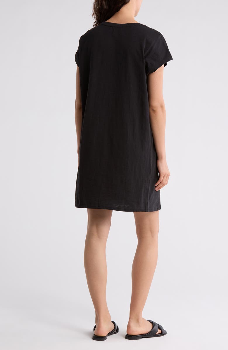 BY DESIGN Arabella Slub Cotton Tunic T-Shirt, Alternate, color, Black