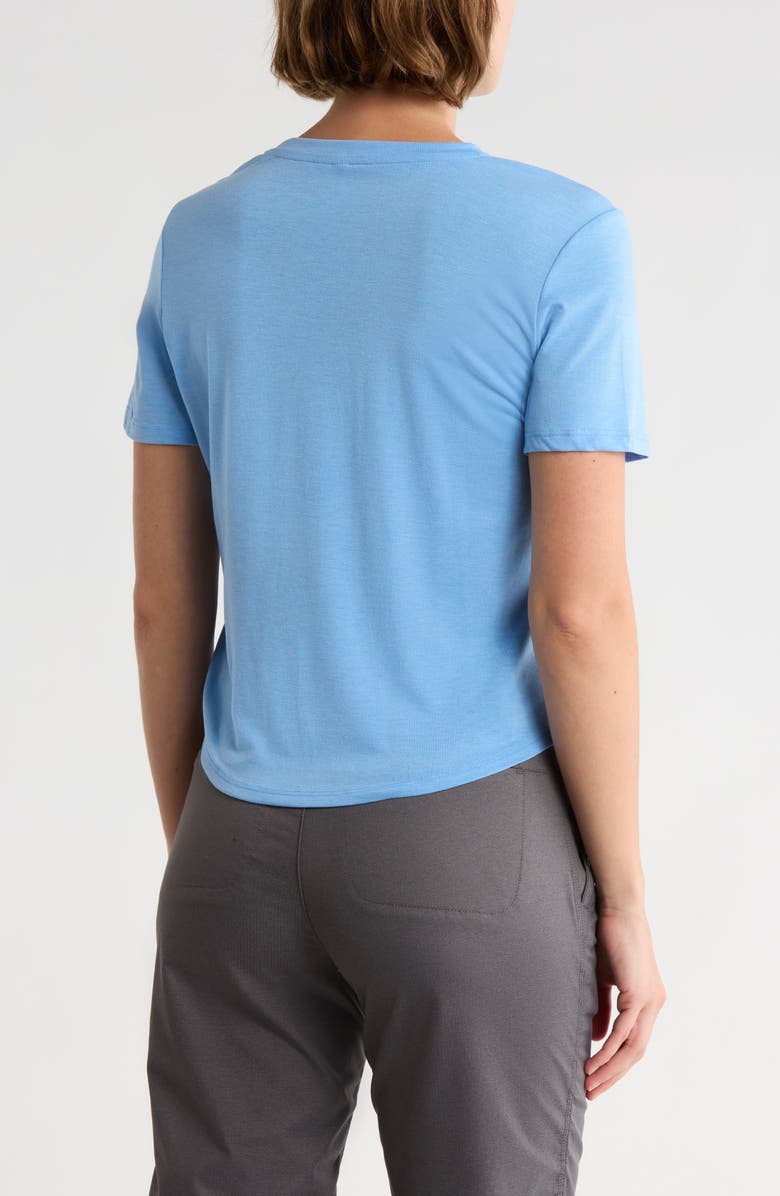 KYODAN Short Sleeved Ruched Top, Alternate, color, Marina Mix