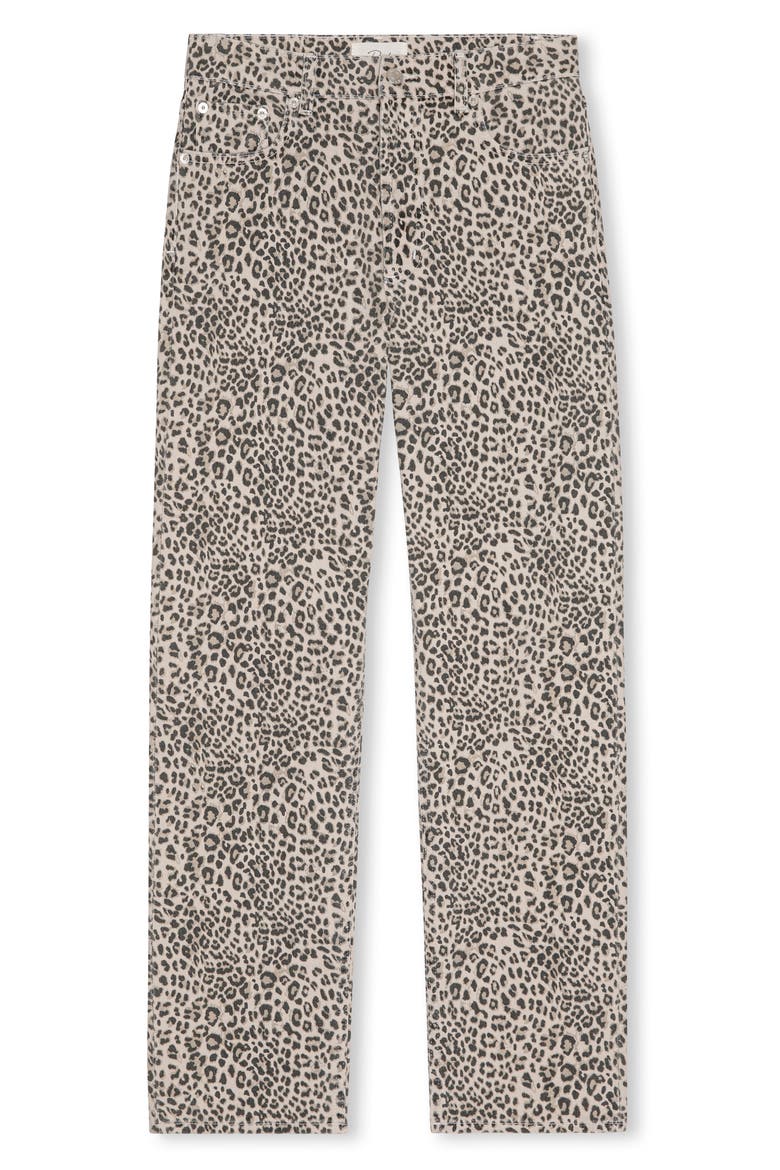 Topanga Straight Leg Jeans, Alternate, color, ECRU CHEETAH