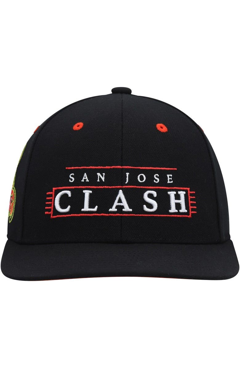 Mitchell & Ness Men's Mitchell & Ness Black San Jose Clash LOFI Pro Snapback Hat, Alternate, color, Black