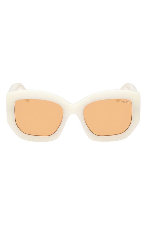54mm Geometric Sunglasses