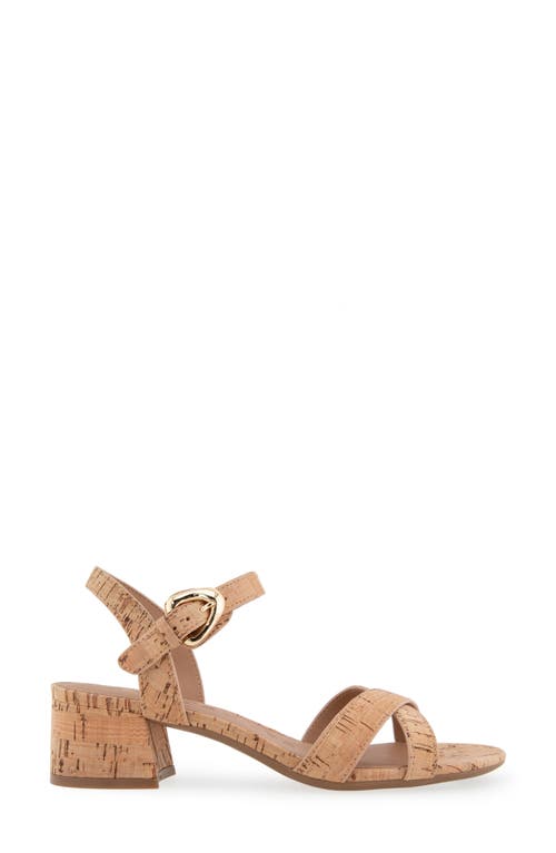 Aerosoles Cinzia Block Heel Sandal In Natural Cork