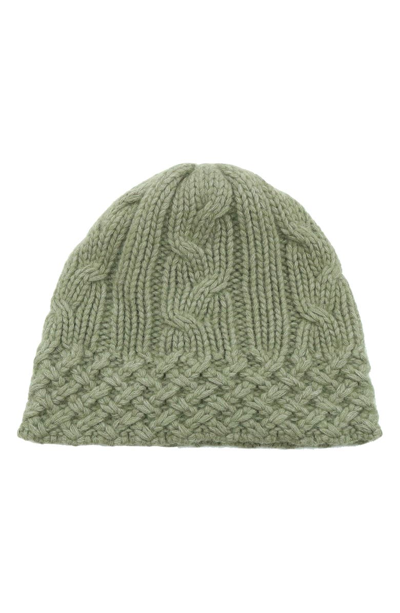 Portolano Chunky Cable Knit Beanie, Main, color, Woodsmoke
