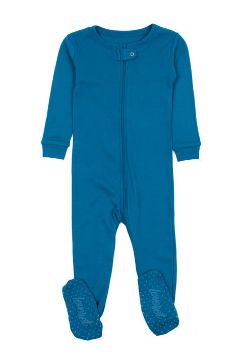 Footed Cotton Pajamas Matching Family Coordinated Solid Colors