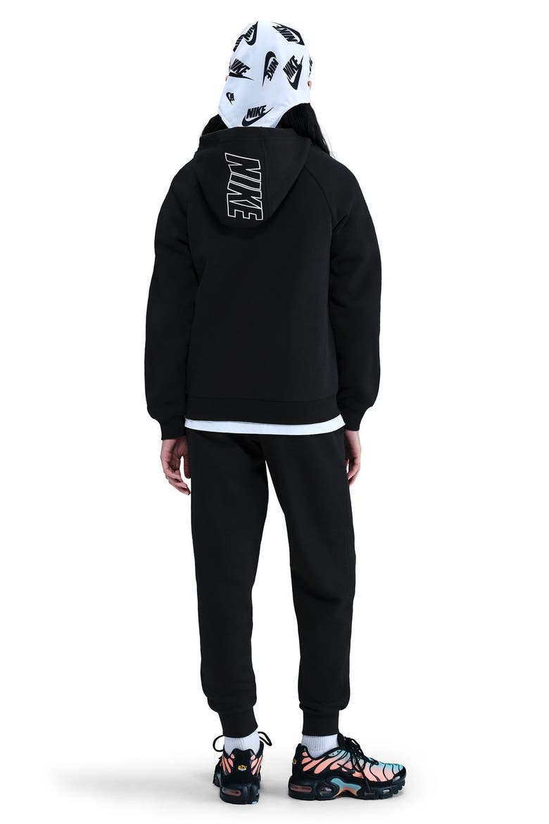 Kids' Sportswear Club Fleece Hoodie & Joggers Set, Alternate, color, BLACK/ BLACK/ WHITE/ WHITE